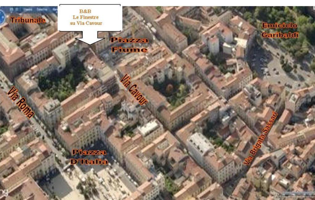 B&B Le Finestre Su Via Cavour 사사리 외부 사진
